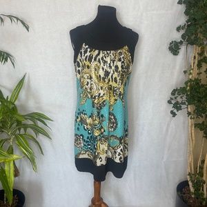 Dressbarn teal summer dress with sequins